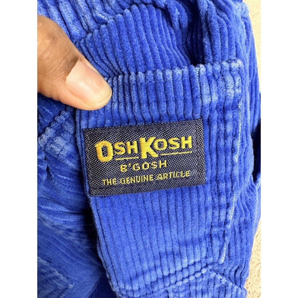 VTG OshKosh B'gosh boys size 2T blue Corduroy Pant‎ - Picture 6 of 7